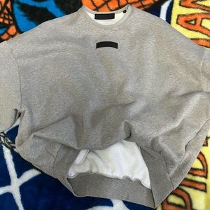 Fear of god grey sweatshirt newest designs